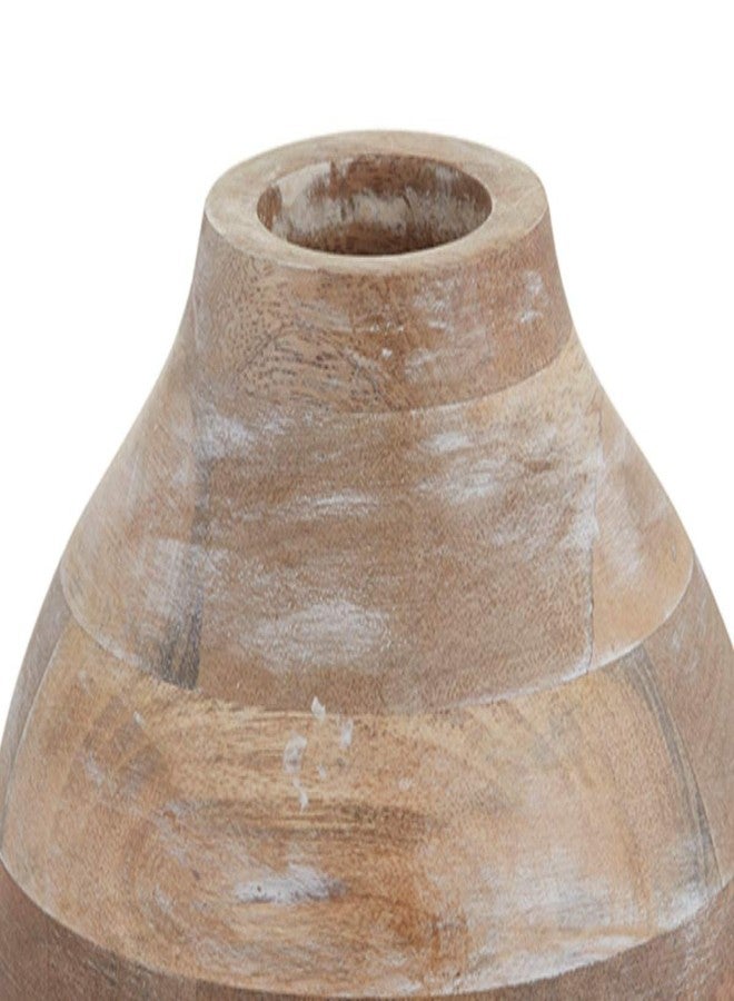 47th & Main Distressed Decorative Flower Vase, Small, Mango Wood - Image 2